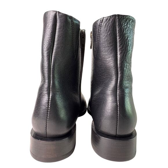 Frye Boot Veronica Inside Zip Ankle 6" Women's 9.5 M Black Leather Round Toe - Picture 5 of 10